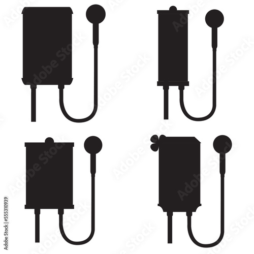 set of black icons