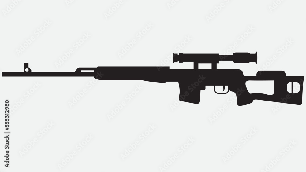 rifle isolated on white rifle isolated on white
