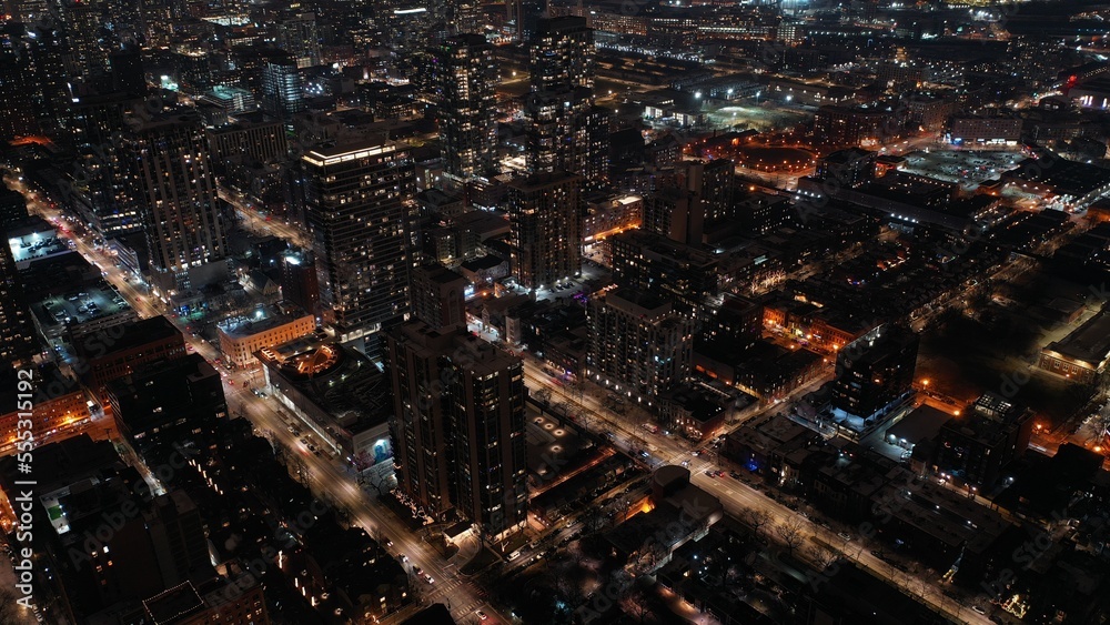 Aerial view of the city of Chicago, Illinois, USA around Lake Shore Drive Aerial view of the city of Chicago, Illinois, USA around Lake Shore Drive