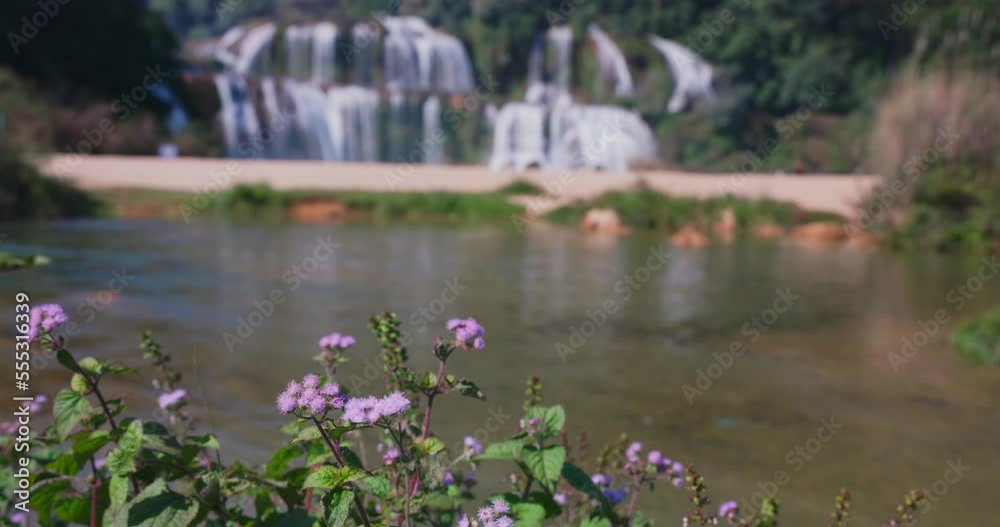 Ban Gioc waterfall on the border of Vietnam and China Ban Gioc waterfall on the border of Vietnam and China