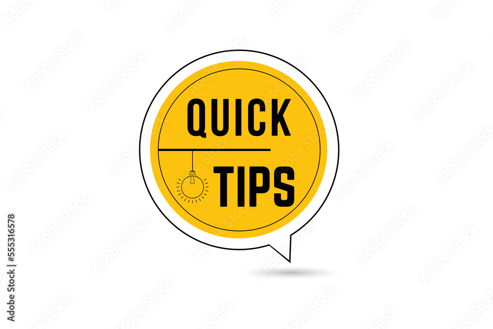 Quick tips, helpful tricks vector element design. Quick tips, helpful tricks vector element design.