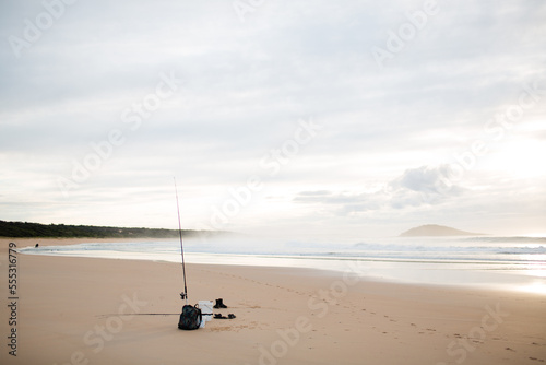 fishing gear on south coast Nsw beach