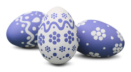 Easter eggs painted in different colors