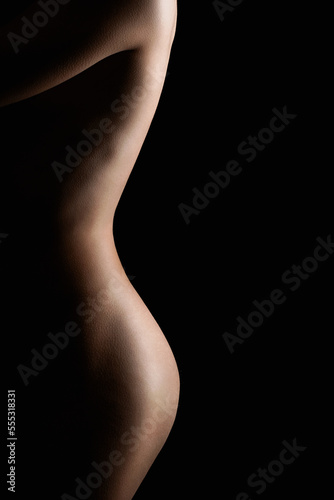 body contour. Naked silhouette of Woman