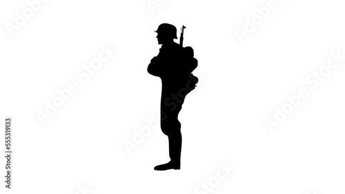 German soldier silhouette, high quality vector
