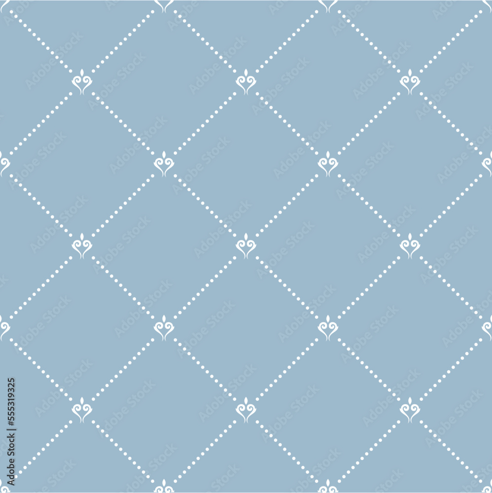 Seamless geometric background for your designs. Modern vector ornament. Geometric blue and white abstract pattern