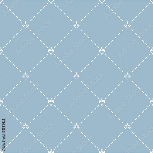 Obraz na płótnie Seamless geometric background for your designs. Modern vector ornament. Geometric blue and white abstract pattern w salonie