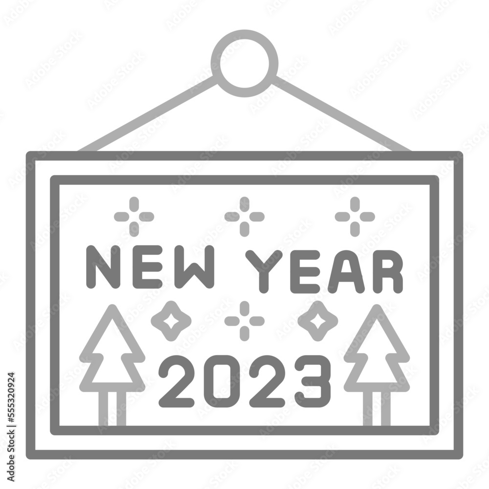 Obraz premium Picture Greyscale Line Icon