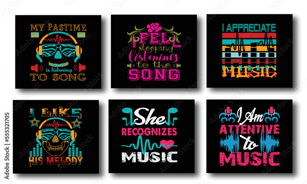Music typography t-shirt design