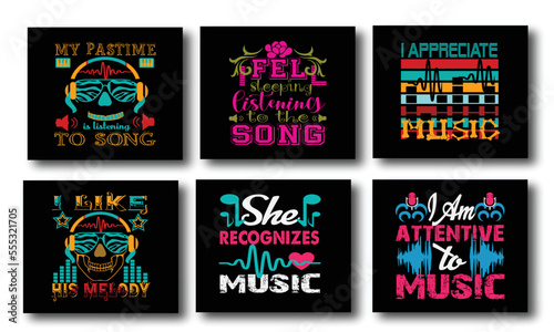 Music typography t-shirt design