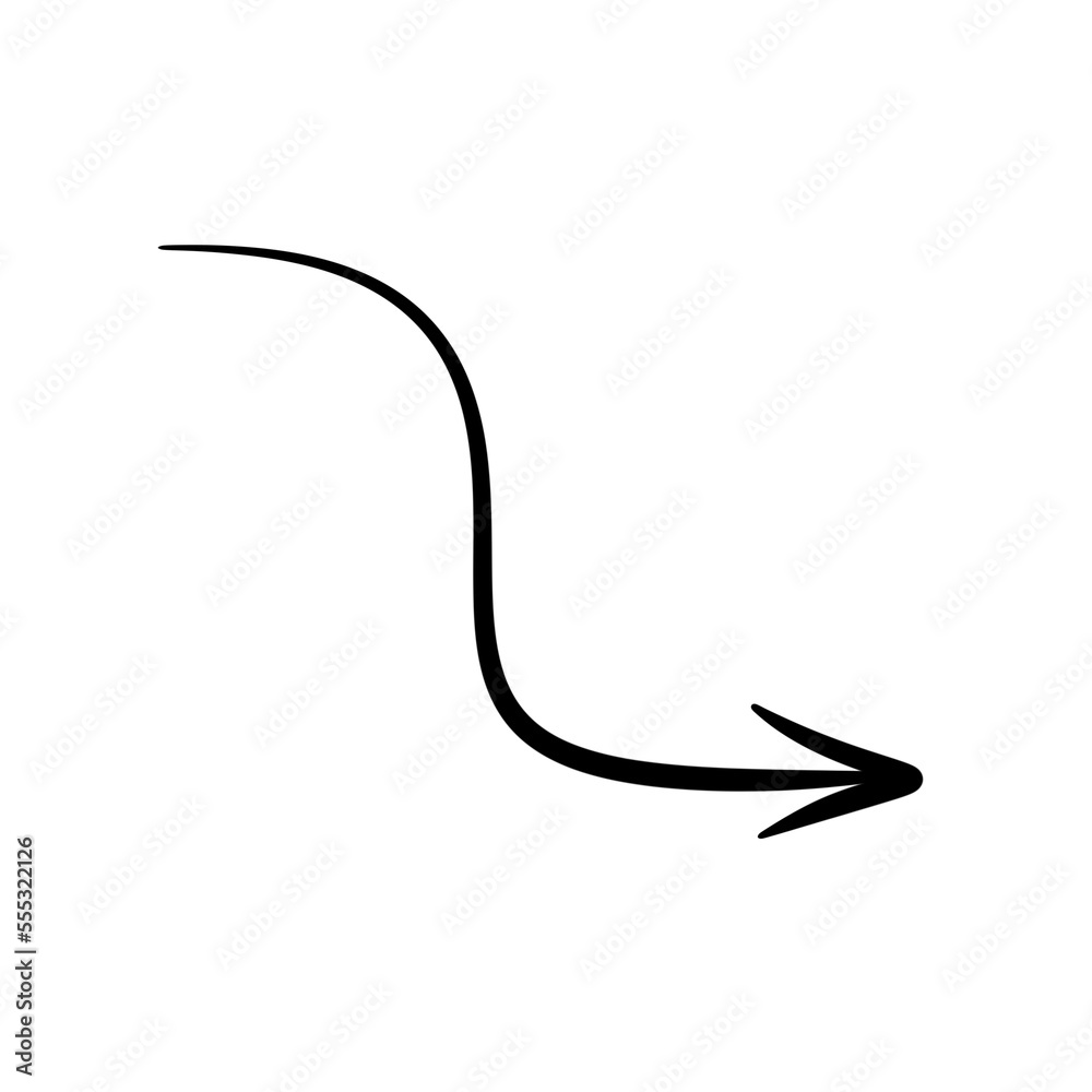 Hand draw arrow icon.