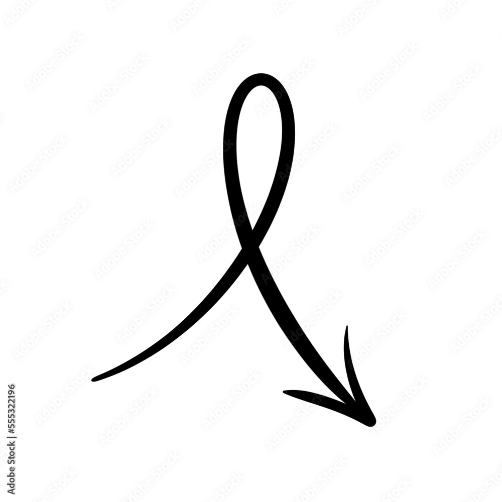 Hand draw arrow icon.
