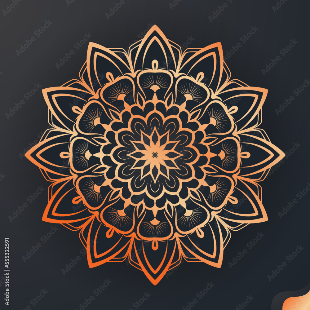 Luxury mandala background with golden arabesque .decorative mandala for print, poster, cover, brochure, flyer, banner.