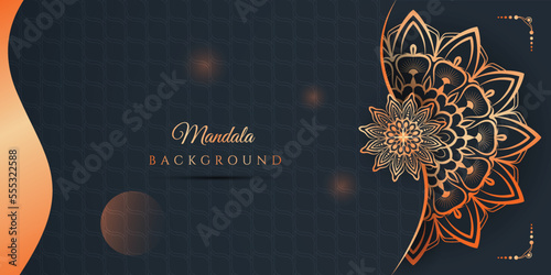 Luxury mandala background with golden arabesque .decorative mandala for print, poster, cover, brochure, flyer, banner.