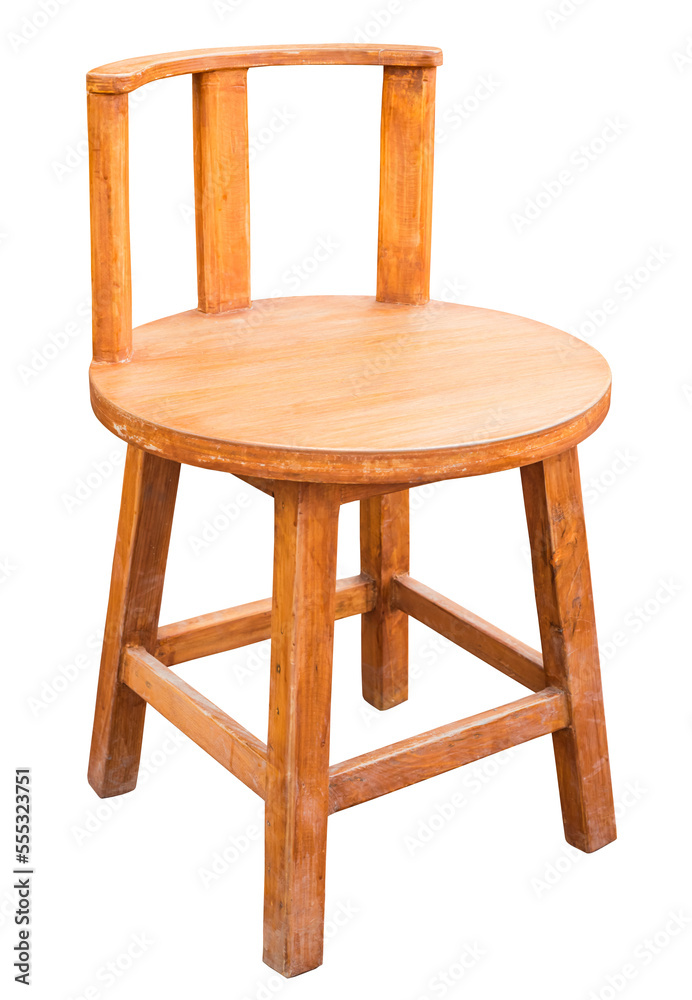 Wooden chair isolated.