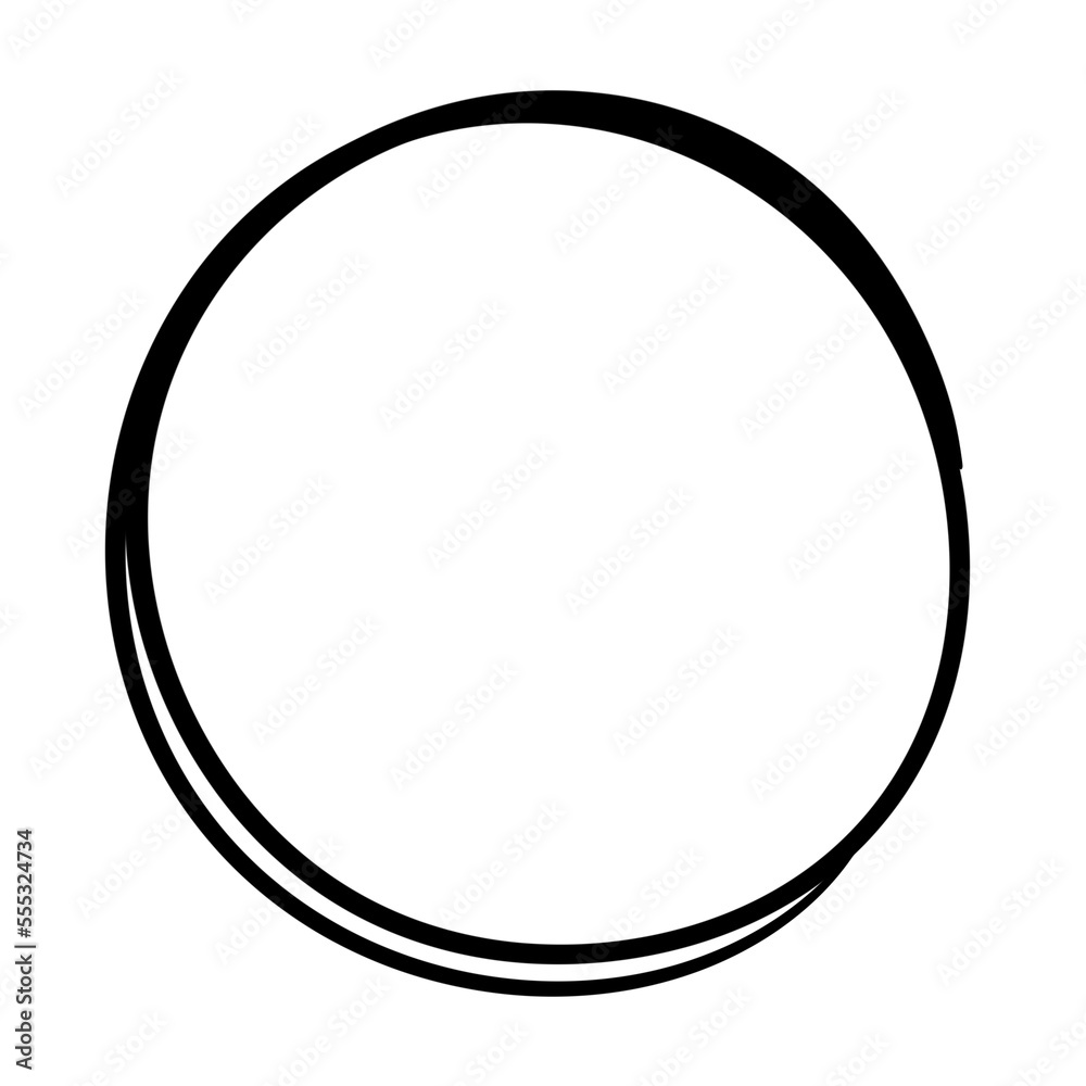 Hand drawn circle line. Hand drawn circle line.
