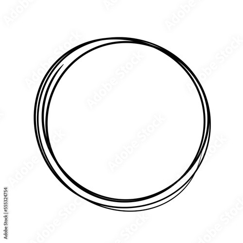 Hand drawn circle line.