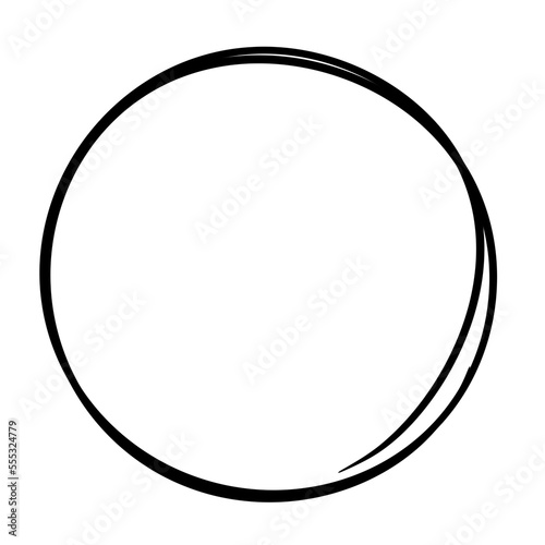 Hand drawn circle line.