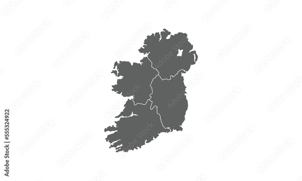 Ireland map isolated on white background.for annual infographics report website layout