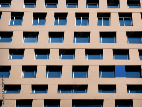 Windows of a building, created with generative AI