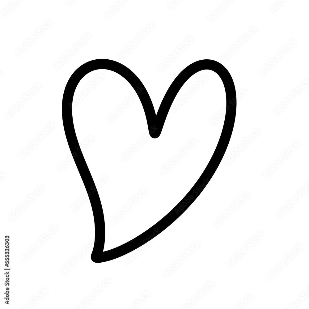 Heart sign line icon. Heart sign line icon.