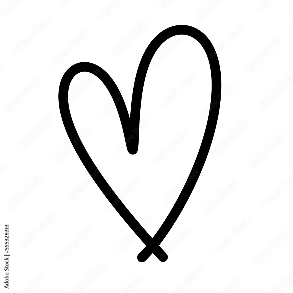 Heart sign line icon. Heart sign line icon.