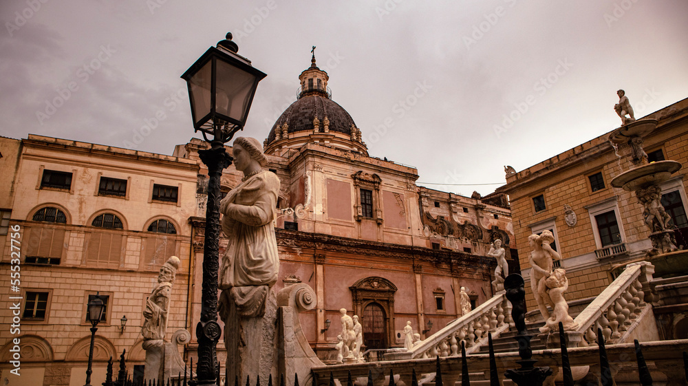 Piazza Pretoria view in Palermo,Sicily, Italy