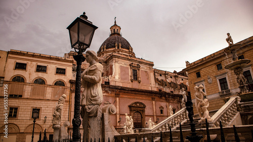 Piazza Pretoria view in Palermo,Sicily, Italy photo