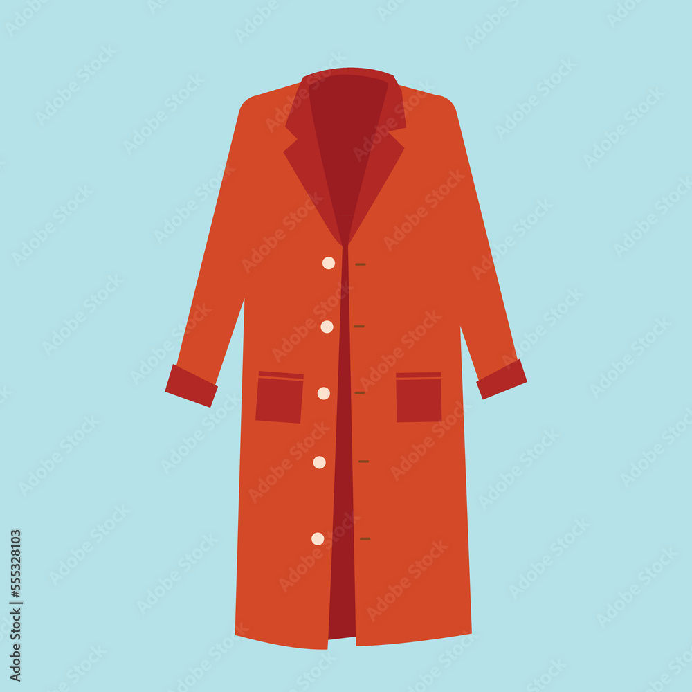 Red coat - cartoon vector illustration Red coat - cartoon vector illustration