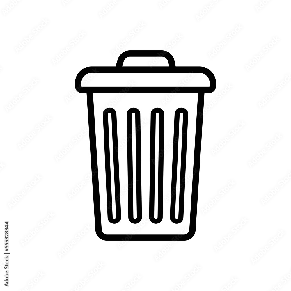Trash can icon vector design template Trash can icon vector design template