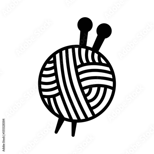 Wool thread icon vector design template