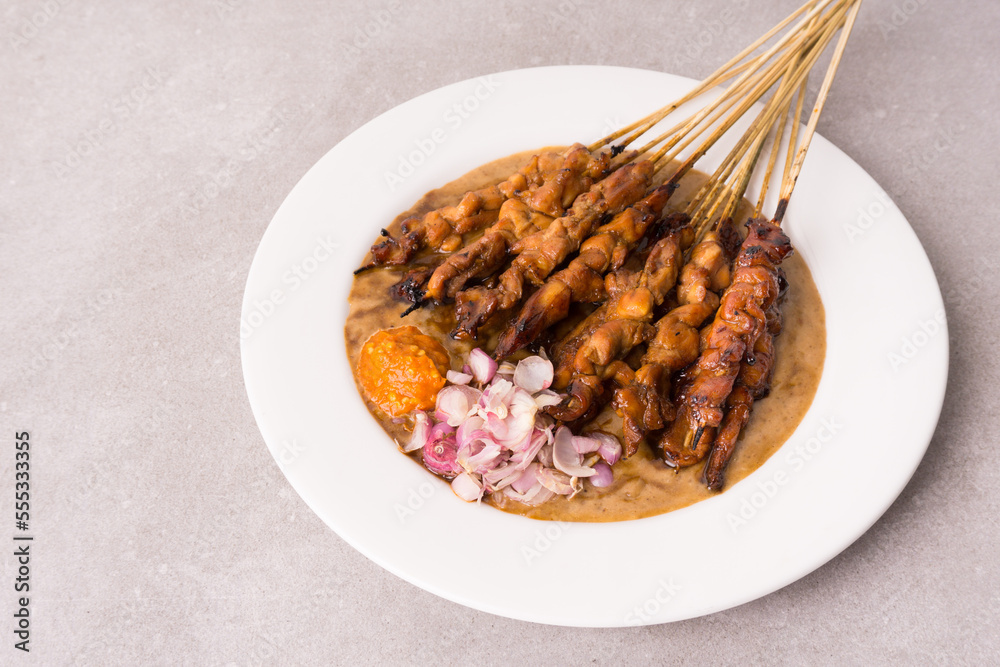 Ponorogo special chicken satay, one of the traditional Indonesian foods