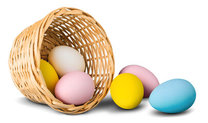 Cute colored easter eggs. Happy Easter