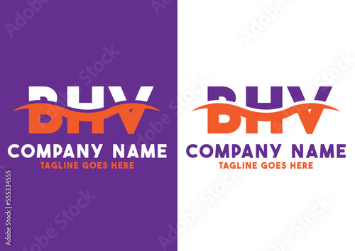 Letter BHV logo design vector template, BHV logo photo