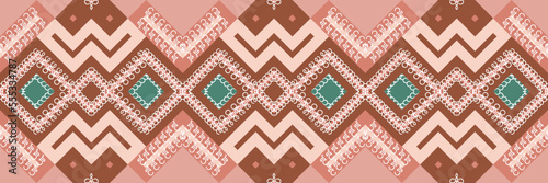 Ethnic Aztec Ikat Seamless Pattern Textile ikat background seamless pattern digital vector design for Print saree Kurti Borneo Fabric Aztec brush symbols swatches cotton