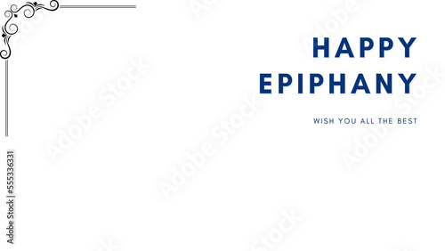 happy Epiphany wish with purple colour and white transparent bg photo