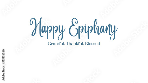 happy Epiphany wish with white transparent background photo