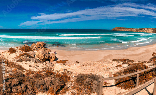 Pennington Bay Beach, panoramic view of Kangaroo Island photo