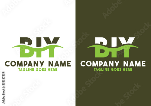 Letter BIY logo design vector template, BIY logo photo