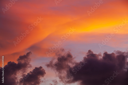 Sunset Cloudscape Background Natural Pattern © laughingmangovideo