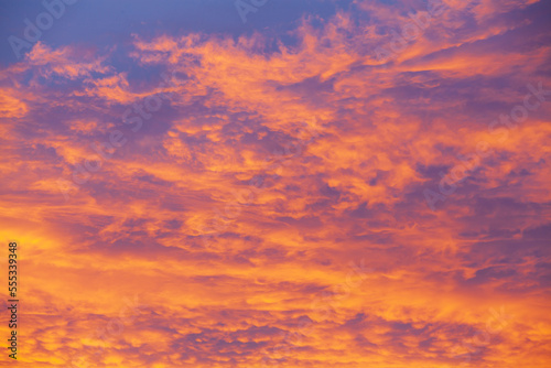 Fototapeta Naklejka Na Ścianę i Meble -  Sunset Cloudscape Background Natural Pattern