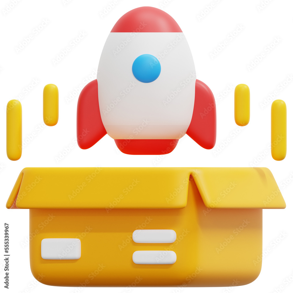 launch 3d render icon illustration launch 3d render icon illustration