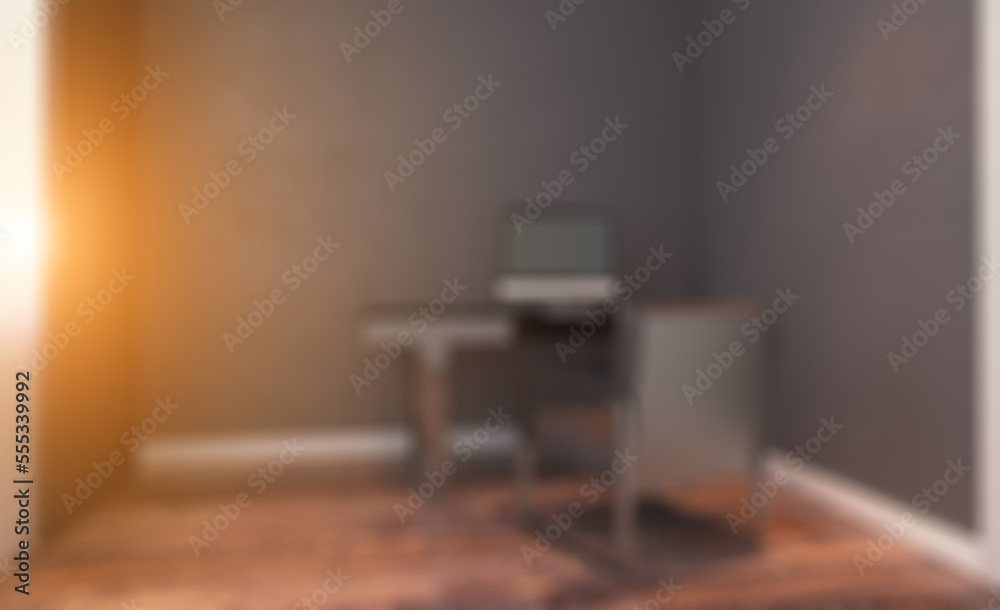 Elegant office interior. Mixed media. 3D rendering.. Sunset.. Abstract blur phototography. Elegant office interior. Mixed media. 3D rendering.. Sunset.. Abstract blur phototography.