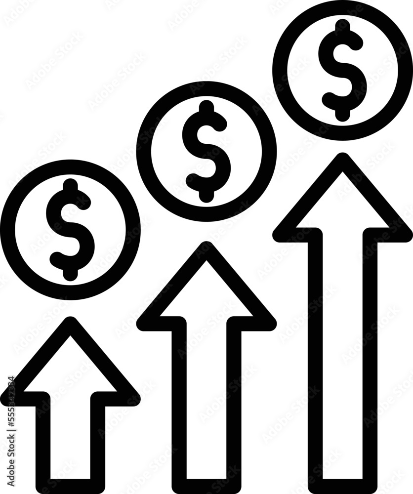 Dollar Growth chart Vector Icon
Dollar Growth chart Vector Icon