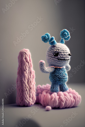 cute boy woolitze style2, Generative AI technology