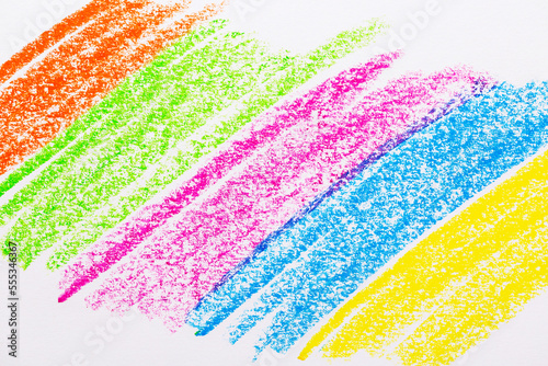 Use crayons to paint white paper in various colors