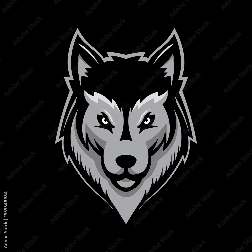 wolf mascot logo design Stock Vector | Adobe Stock