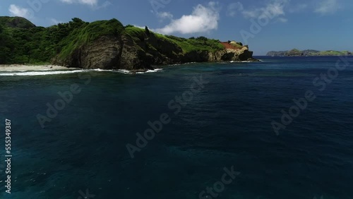 Aerial view of the Ogasawara Islands in Japan