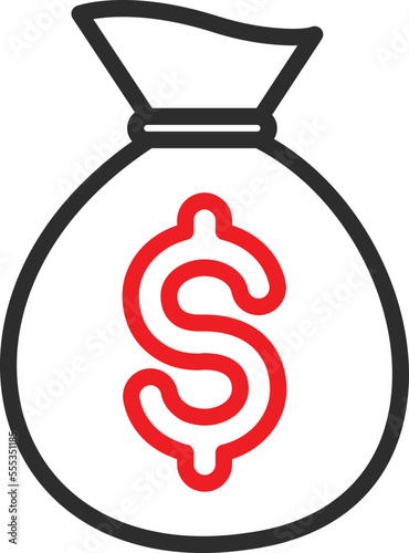 Dollar Sack Vector Icon
