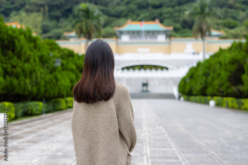 Travel woman visit national palace museum